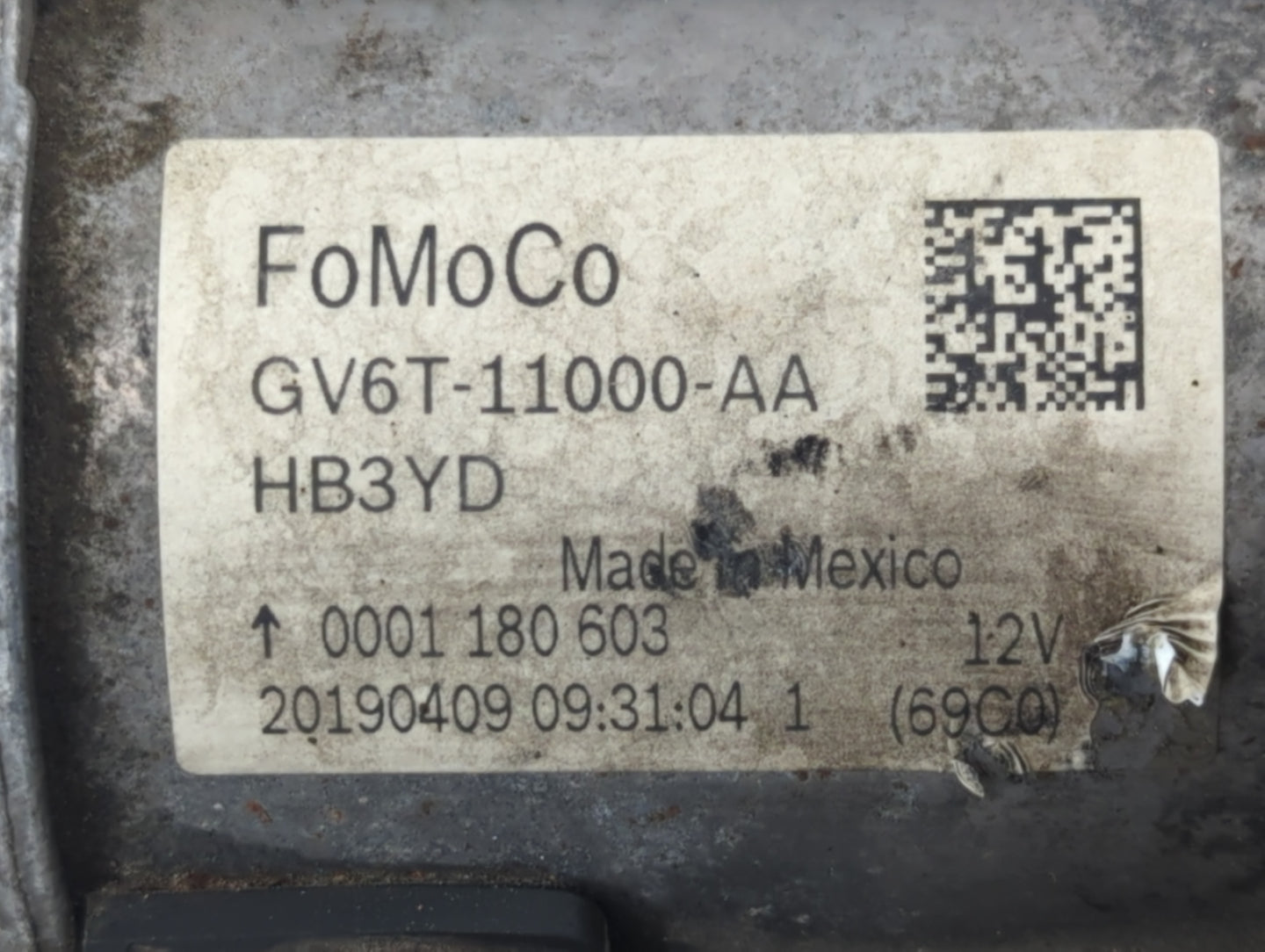 2017-2019 Ford Escape Car Starter Motor Solenoid OEM P/N:GV6T-11000-AA Fits Fits 2017 2018 2019 2020 2021 2022 OEM Used Auto