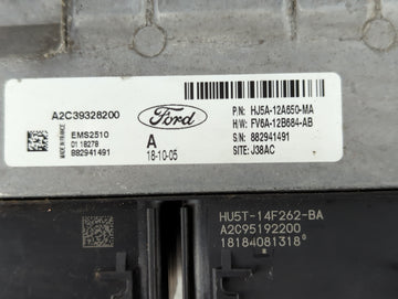 2017-2019 Ford Escape PCM Engine Control Computer ECU ECM PCU OEM P/N:FV6A-12B684-AB HJ5A-12A650-MA Fits Fits 2017 2018 2019 OEM Used Auto Parts