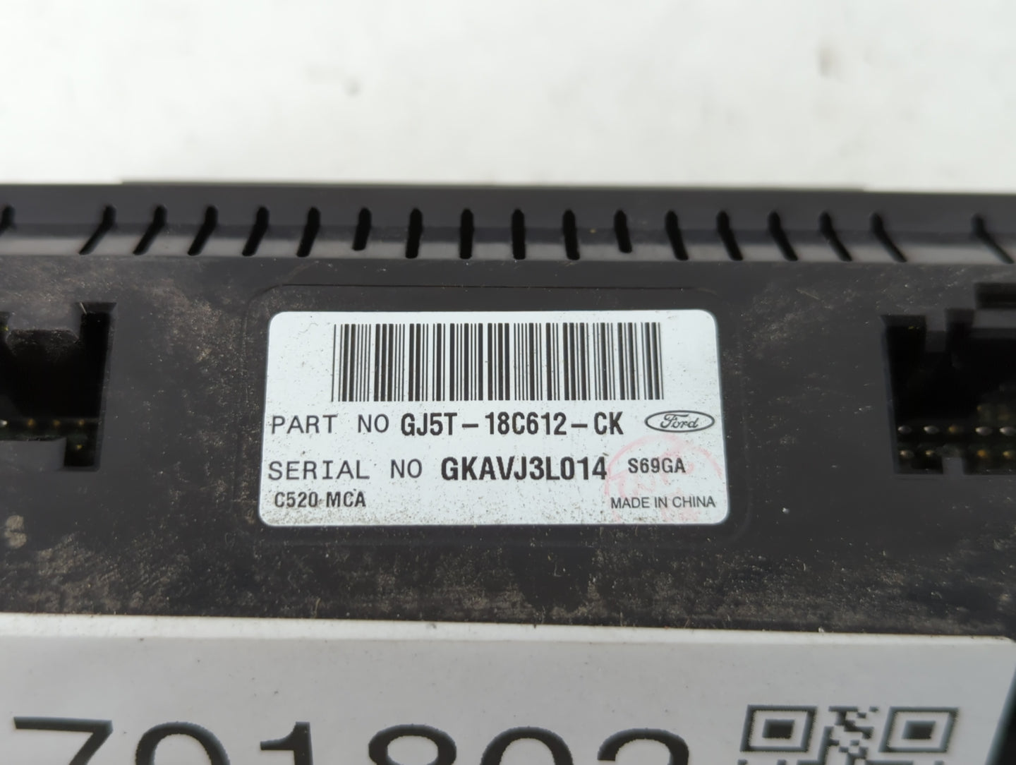 2018-2019 Ford Escape Climate Control Module Temperature AC/Heater Replacement P/N:GJ5T-18C612-CK Fits Fits 2018 2019 OEM Us