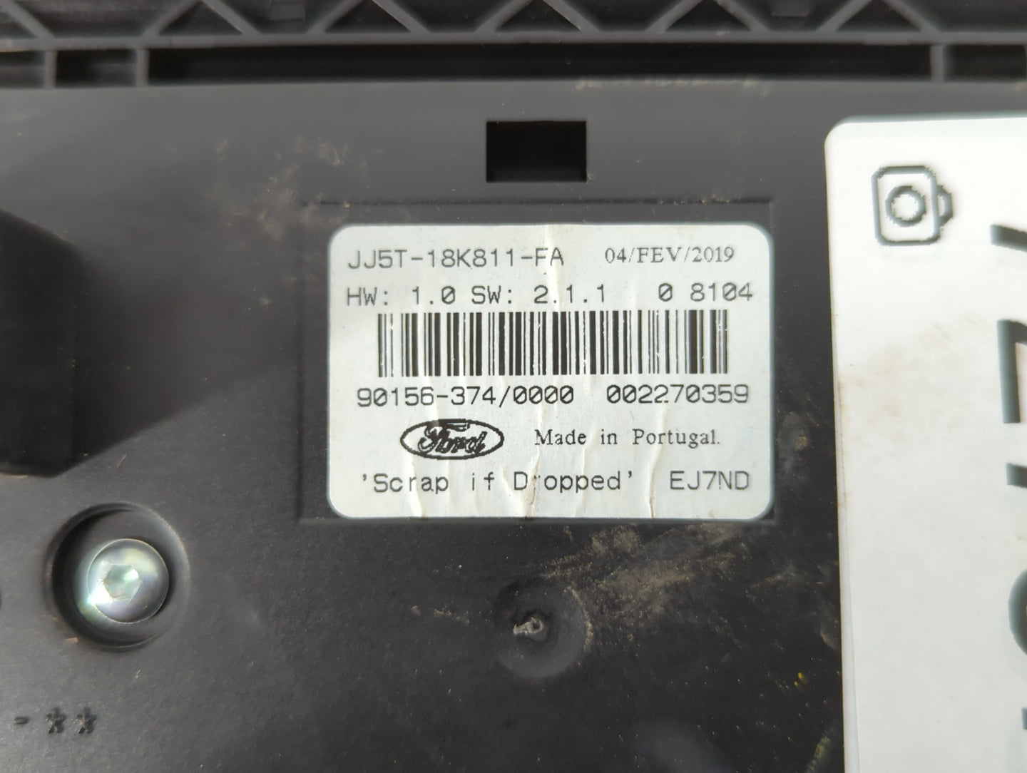2017-2019 Ford Escape Radio AM FM Cd Player Receiver Replacement P/N:90156-374 JJ5T-18K811-FA Fits Fits 2017 2018 2019 OEM U