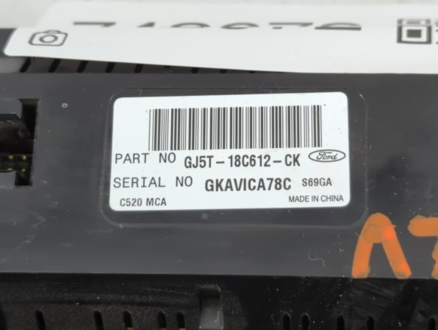 2018-2019 Ford Escape Climate Control Module Temperature AC/Heater Replacement P/N:GJ5T-18C612-CK Fits Fits 2018 2019 OEM Us