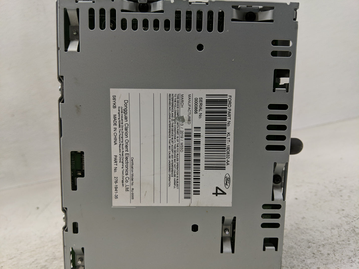 2019 Ford Expedition Radio AM FM Cd Player Receiver Replacement P/N:KL1T-18D832-AA Fits OEM Used Auto Parts - Oemusedautopar