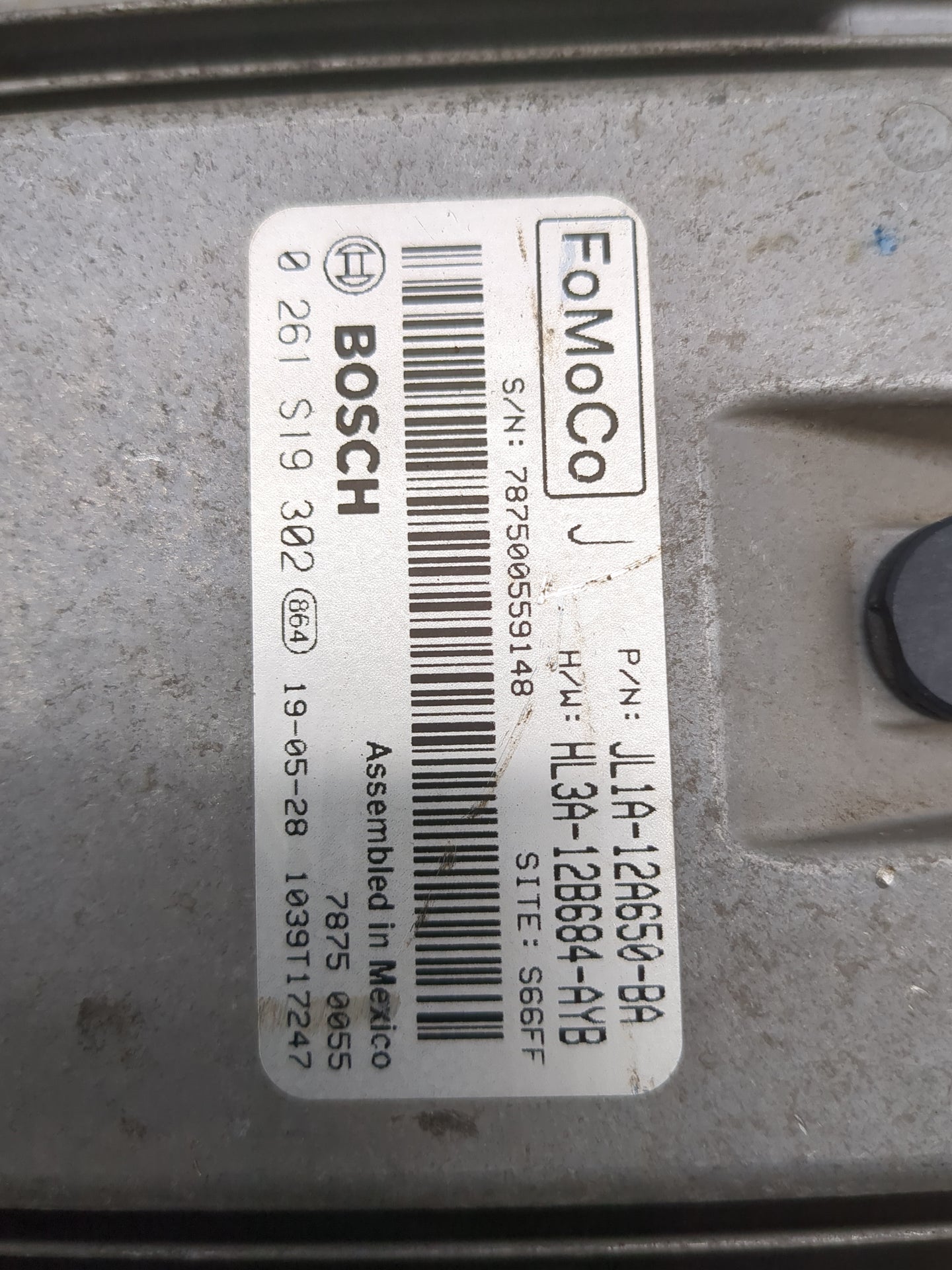 2018-2019 Ford Expedition PCM Engine Control Computer ECU ECM PCU OEM P/N:JL1A-12A650-BA 0 261 S19 302 Fits Fits 2018 2019 2