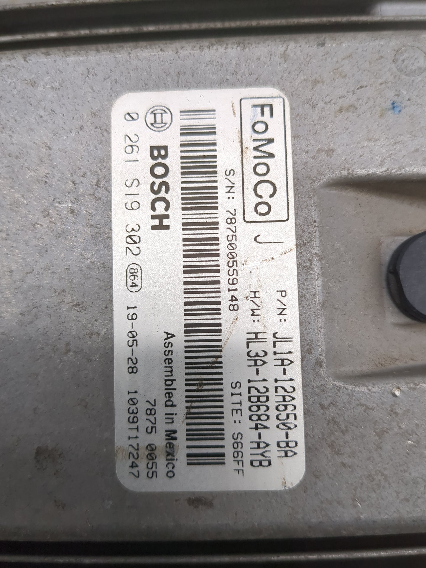 2018-2019 Ford Expedition PCM Engine Control Computer ECU ECM PCU OEM P/N:JL1A-12A650-BA 0 261 S19 302 Fits Fits 2018 2019 2