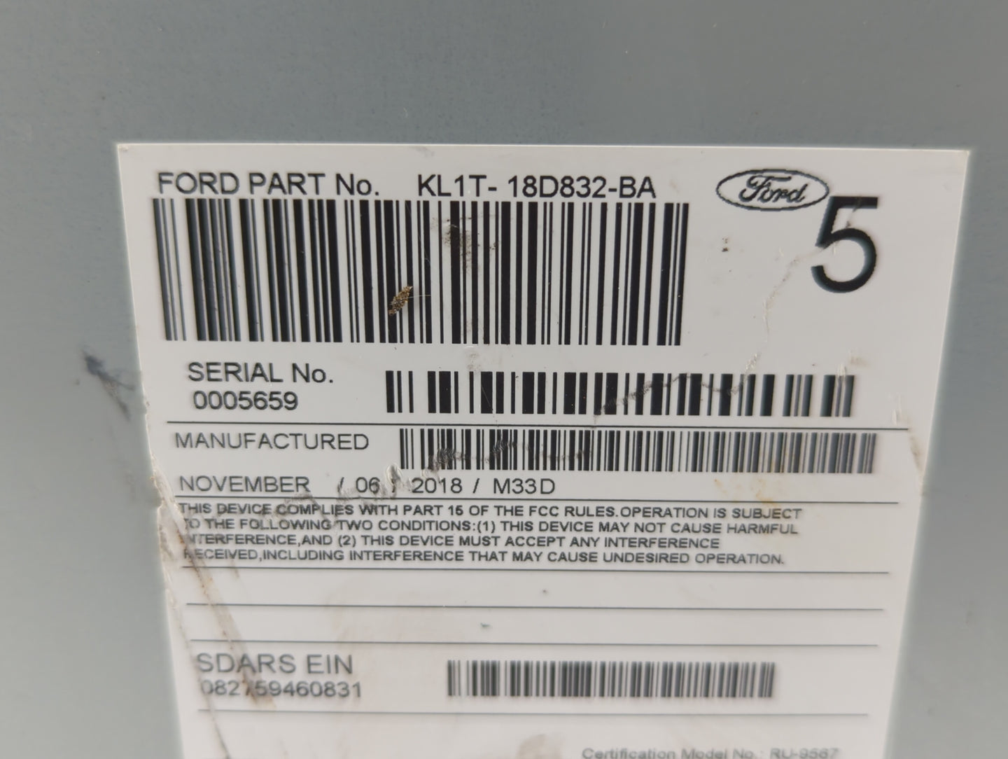 2019-2019 Ford Expedition Am Fm Cd Player Radio Receiver - Oemusedautoparts1.com