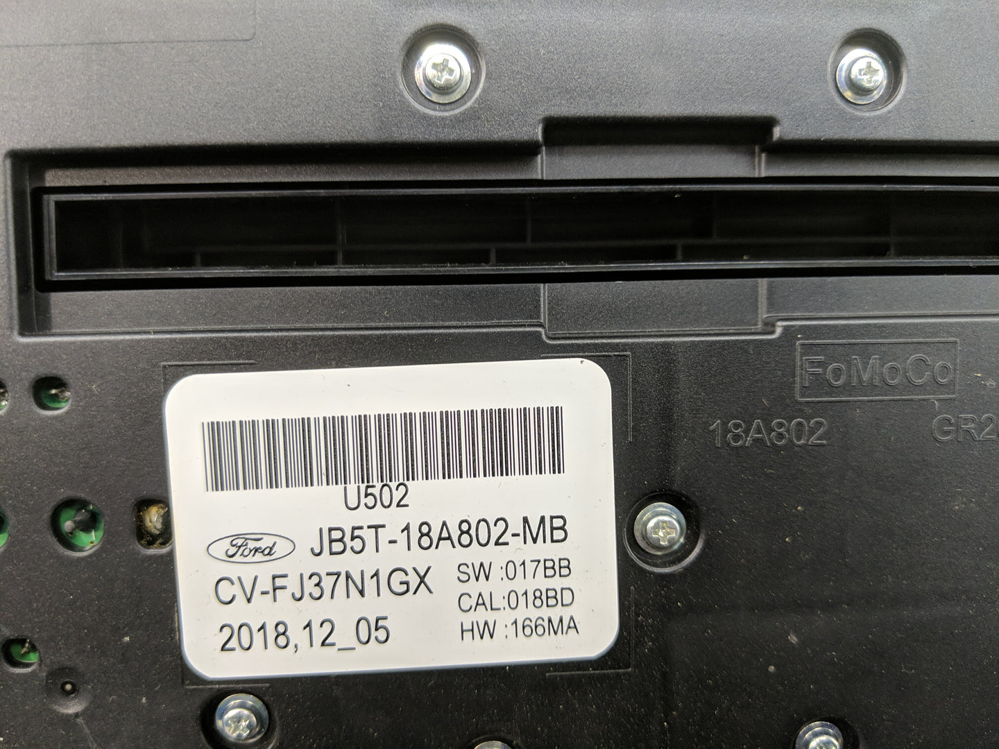2019 Ford Explorer Radio AM FM Cd Player Receiver Replacement P/N:CV-FJ37N1GX JB5T-18A802-MB Fits OEM Used Auto Parts - Oemu
