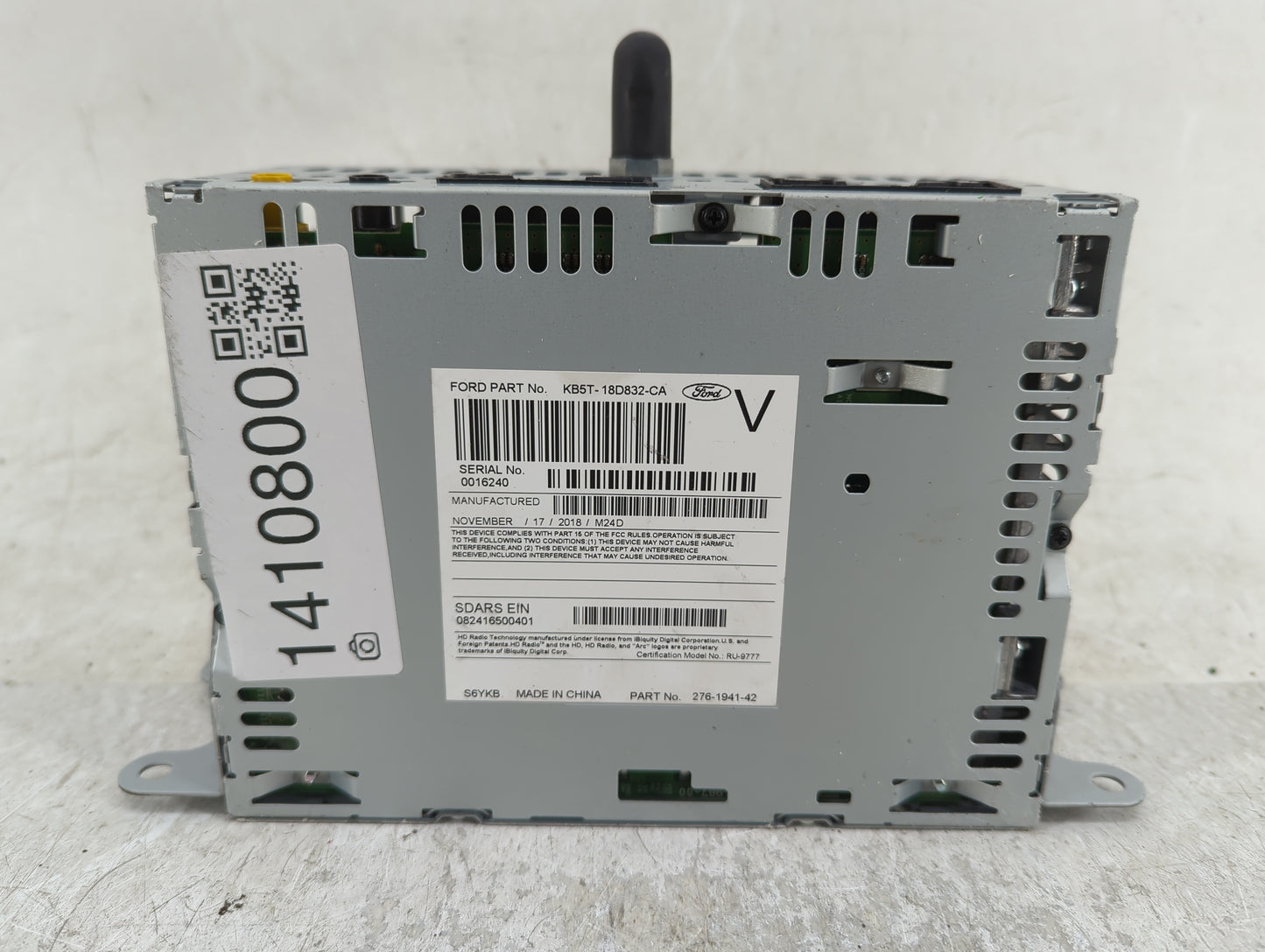2019 Ford Explorer Radio AM FM Cd Player Receiver Replacement P/N:KB5T-18D832-CA Fits OEM Used Auto Parts - Oemusedautoparts
