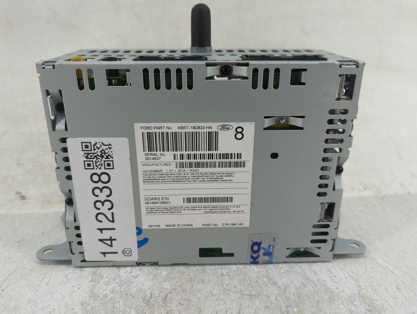 2019 Ford Explorer Radio AM FM Cd Player Receiver Replacement P/N:KB5T-18D832-HA Fits OEM Used Auto Parts - Oemusedautoparts