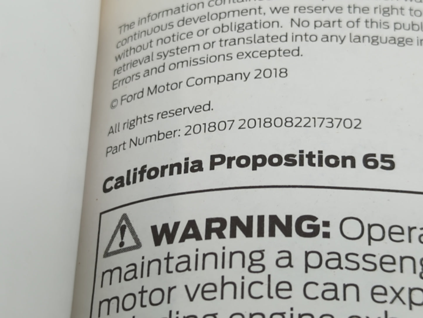 2019 Ford Explorer Owners Manual Book Guide P/N:KL2J19A321AA OEM Used Auto Parts - Oemusedautoparts1.com