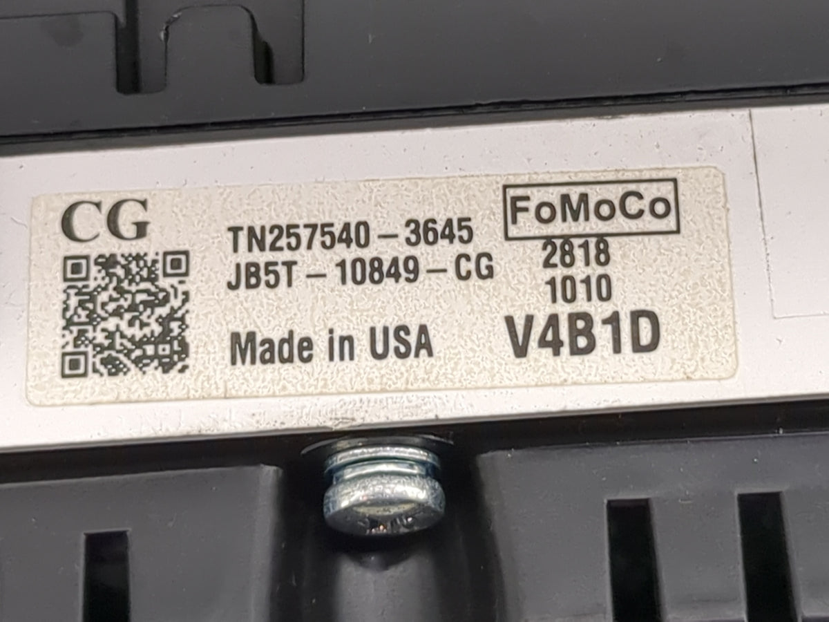 2019 Ford Explorer Instrument Cluster Speedometer Gauges P/N:JB5T-10849-CG TN257540-3645 Miles: Fits OEM Used Auto Parts - O