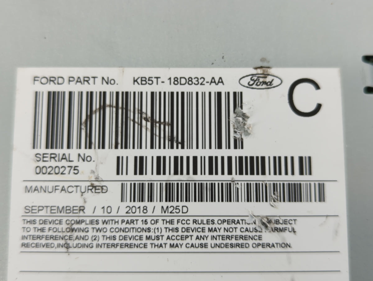 2019 Ford Explorer Am Fm Cd Player Radio Receiver 549210 - Oemusedautoparts1.com