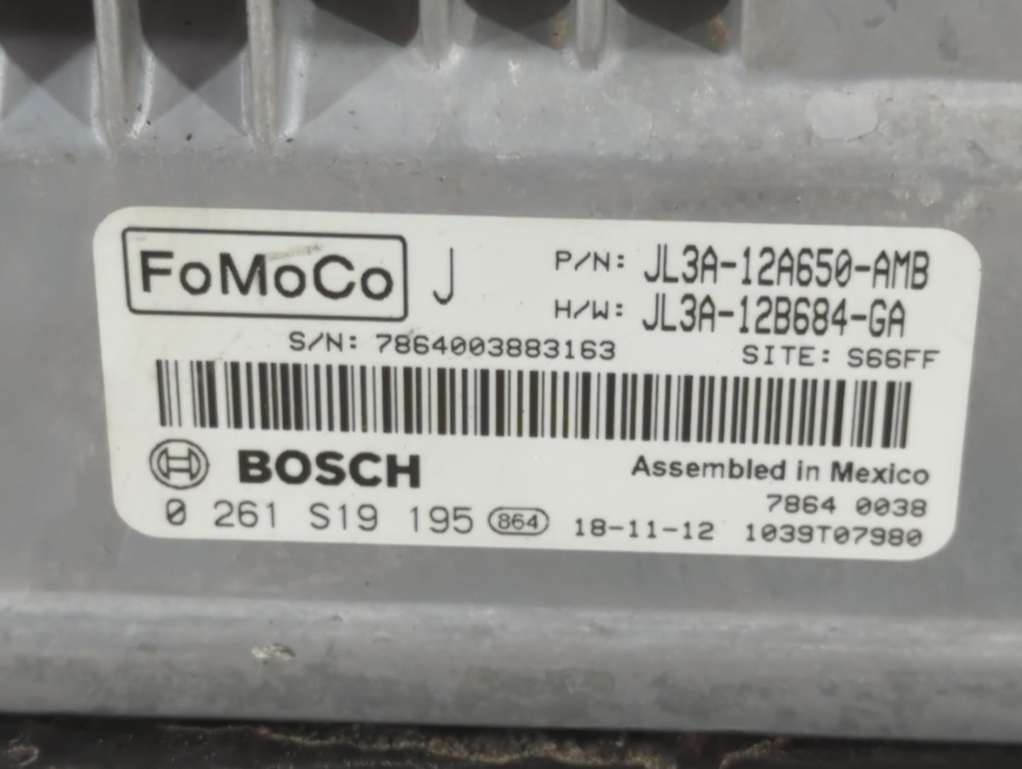 2018-2020 Ford F-150 PCM Engine Control Computer ECU ECM PCU OEM P/N:JL3A-12B684-GA JL3A-12A650-AMB Fits Fits 2018 2019 2020