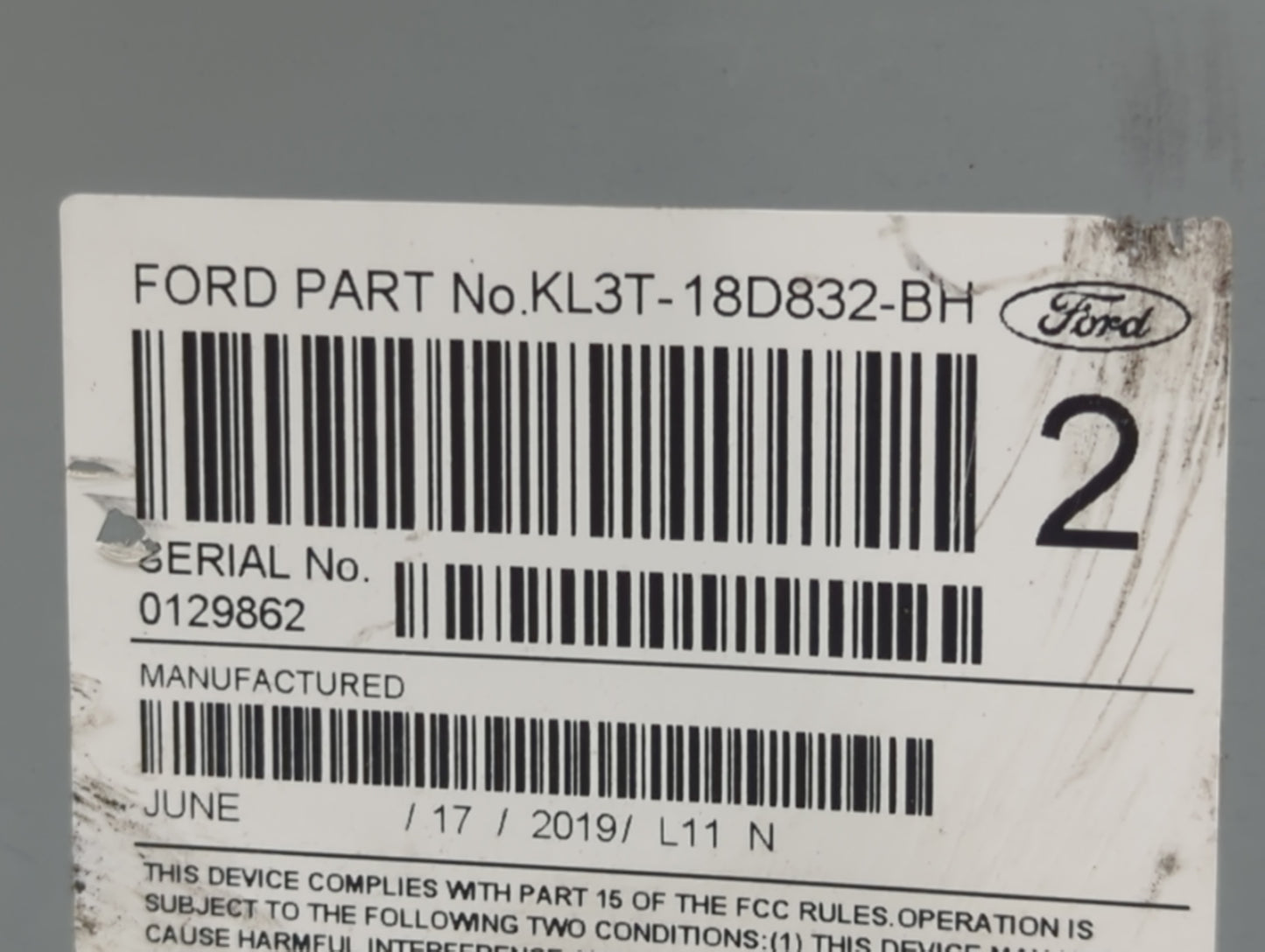 2019-2020 Ford F-150 Radio AM FM Cd Player Receiver Replacement P/N:KL3T-18D832-BH Fits Fits 2019 2020 OEM Used Auto Parts -
