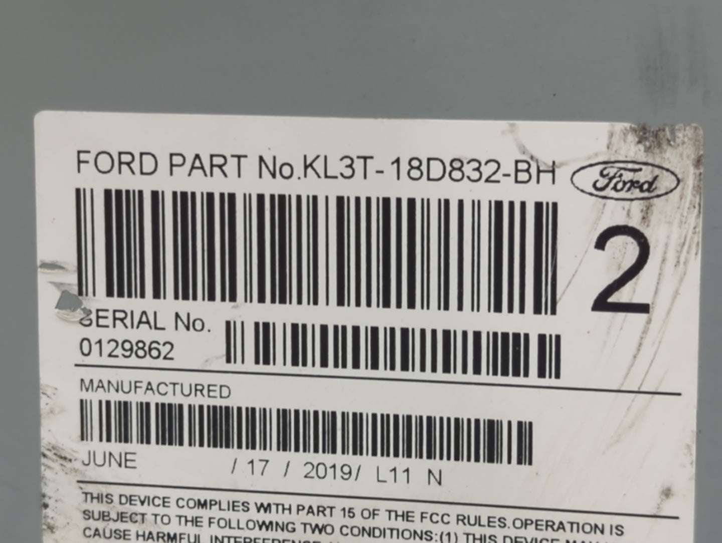 2019-2020 Ford F-150 Radio AM FM Cd Player Receiver Replacement P/N:KL3T-18D832-BH Fits Fits 2019 2020 OEM Used Auto Parts -