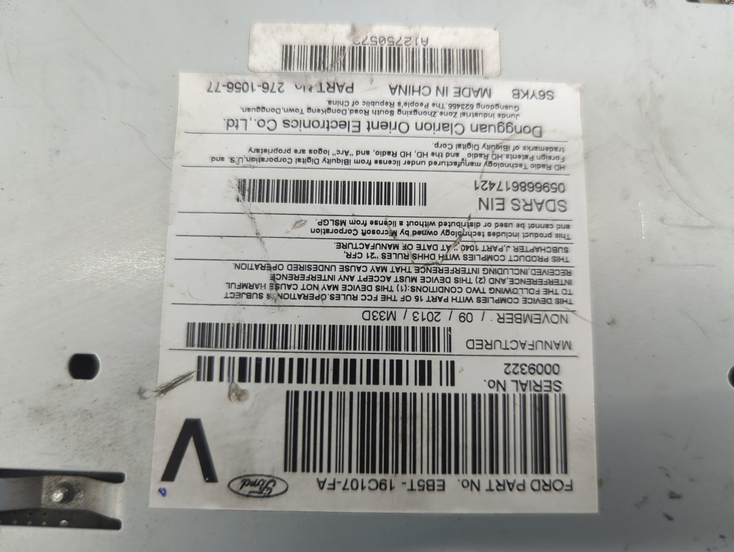 2019 Ford F-150 Radio AM FM Cd Player Receiver Replacement P/N:PU-3911L-C EB5T-19C107-FA, 276-1056-77 Fits OEM Used Auto Par