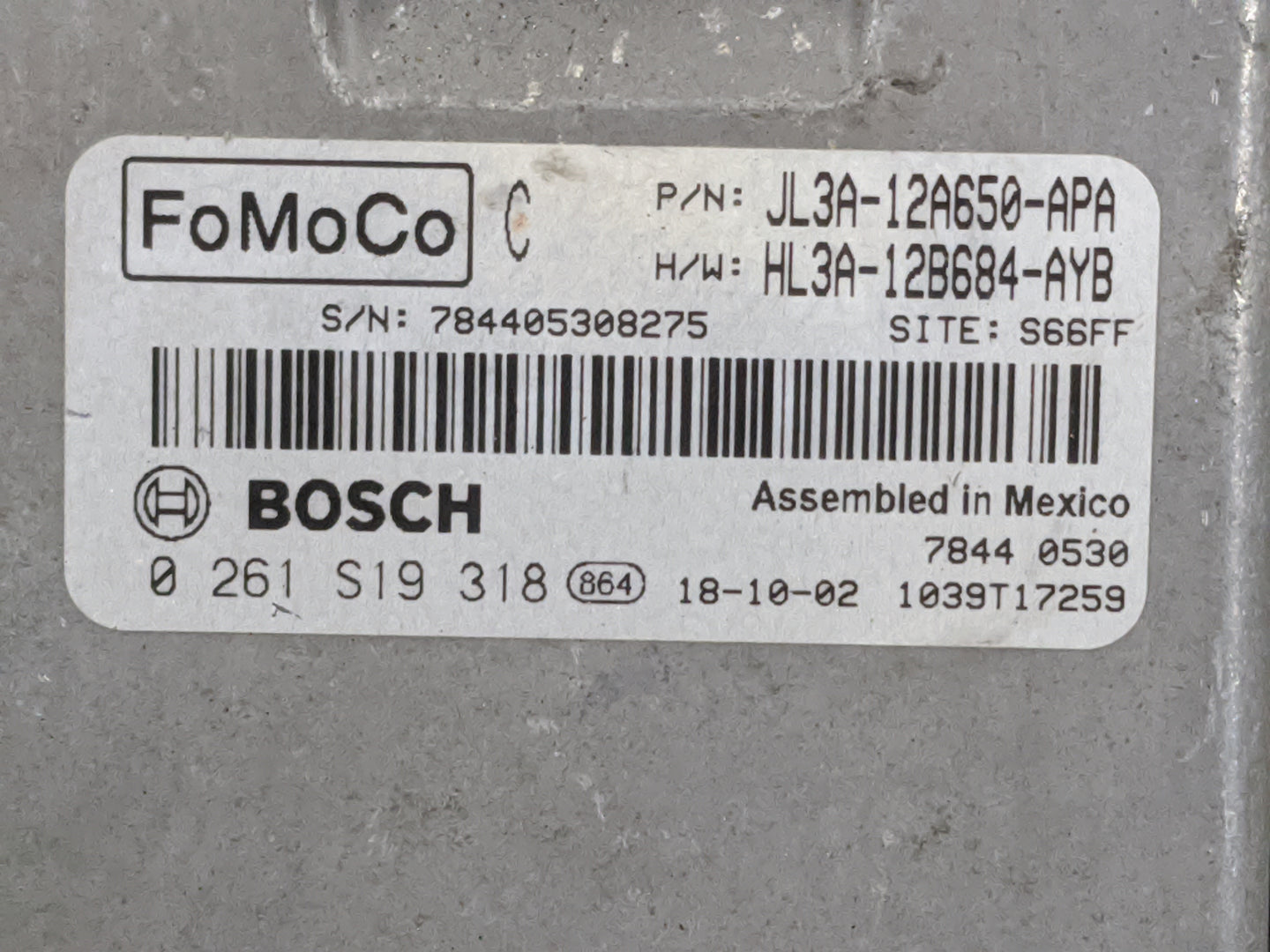 2018-2020 Ford F-150 PCM Engine Control Computer ECU ECM PCU OEM P/N:JL3A-12A650-APA HL3A-12B684-AYB Fits Fits 2018 2019 202