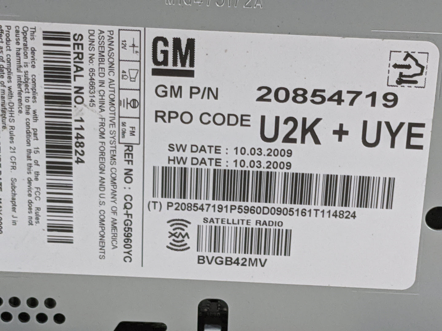 2019-2020 Ford F-150 Radio AM FM Cd Player Receiver Replacement P/N:20854719 Fits Fits 2019 2020 OEM Used Auto Parts - Oemus