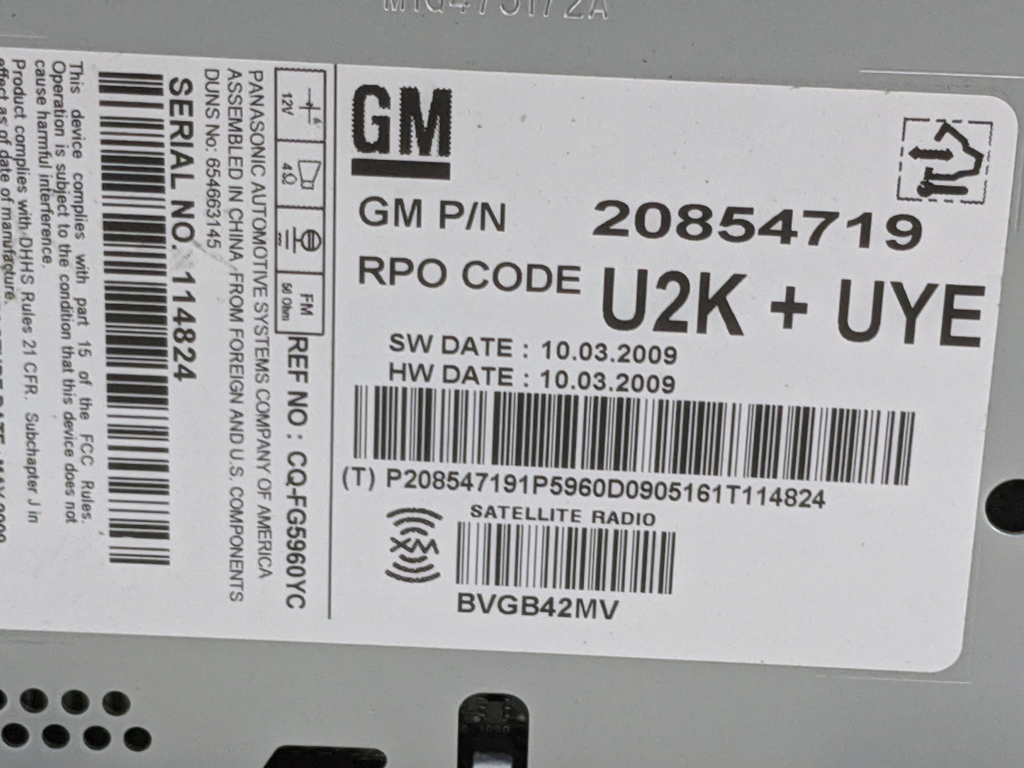 2019-2020 Ford F-150 Radio AM FM Cd Player Receiver Replacement P/N:20854719 Fits Fits 2019 2020 OEM Used Auto Parts - Oemus
