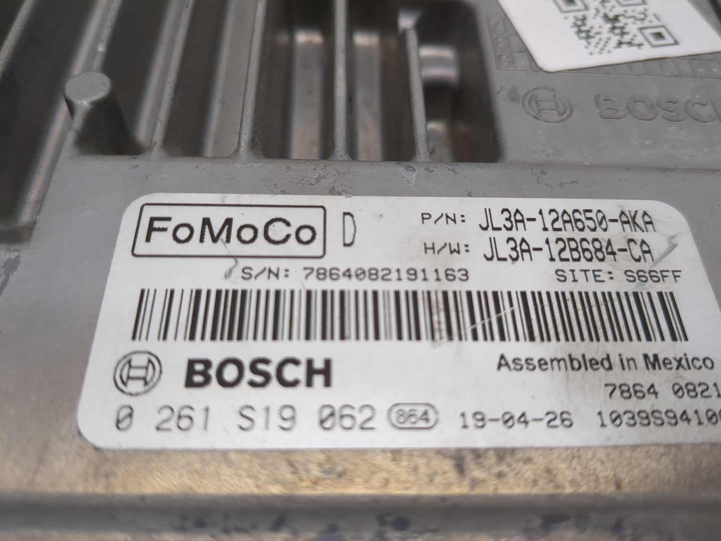 2019 Ford F150 PCM Engine Control Computer ECU ECM PCU OEM P/N:JL3A-12A650-AKA JL3A-12B684-CA, 0261S19062 Fits Fits 2018 202