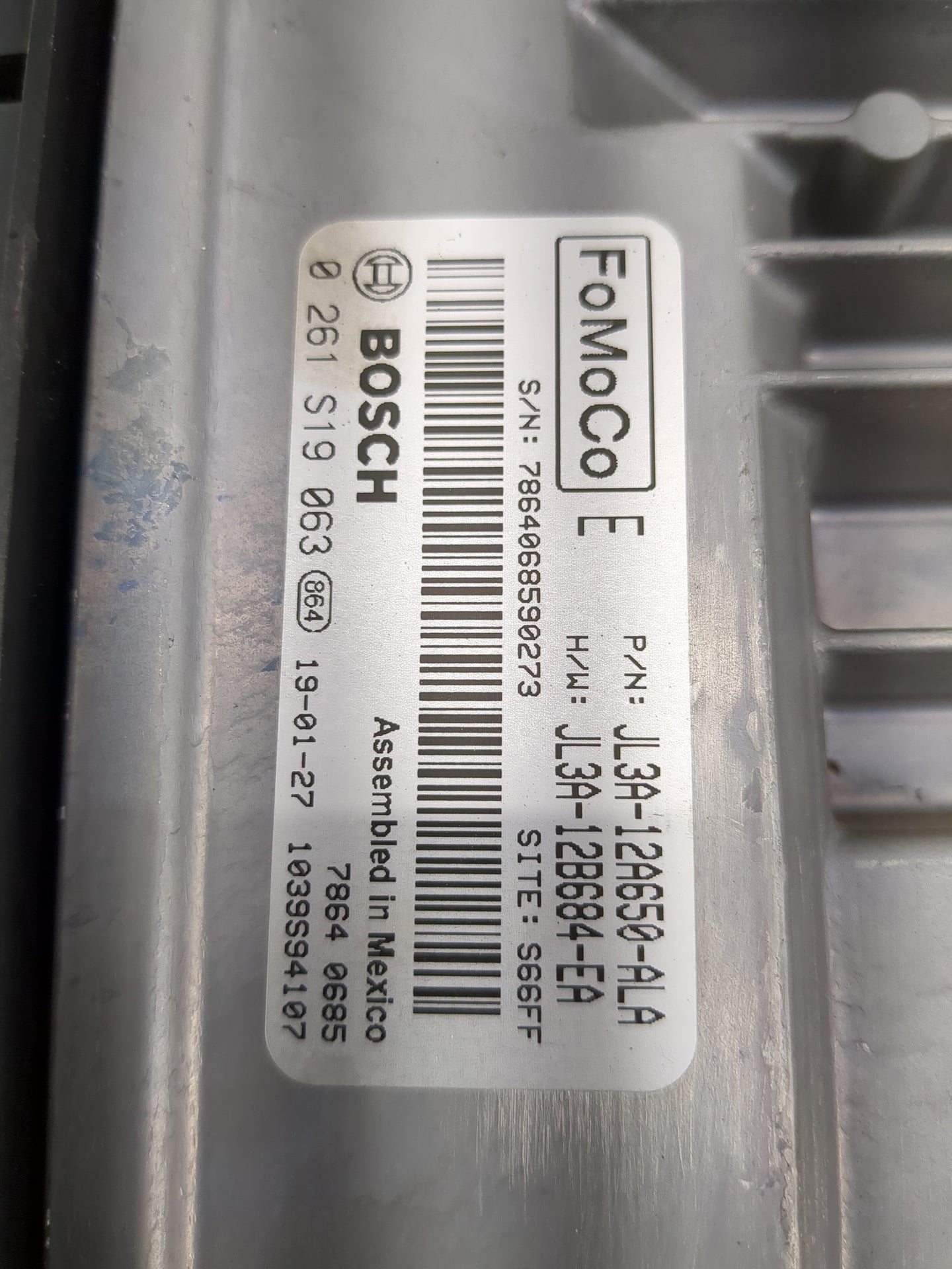 2019 Ford F150 PCM Engine Control Computer ECU ECM PCU OEM P/N:JL3A-12A650-ALA JL3A-12B684-EA, 0261S19063 Fits Fits 2018 202