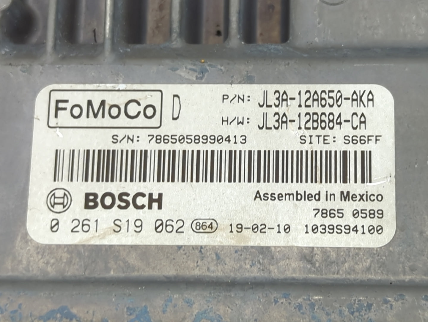2019 Ford F150 PCM Engine Control Computer ECU ECM PCU OEM P/N:JL3A-12A650-AKA JL3A-12B684-CA, 0261S19062 Fits Fits 2018 202