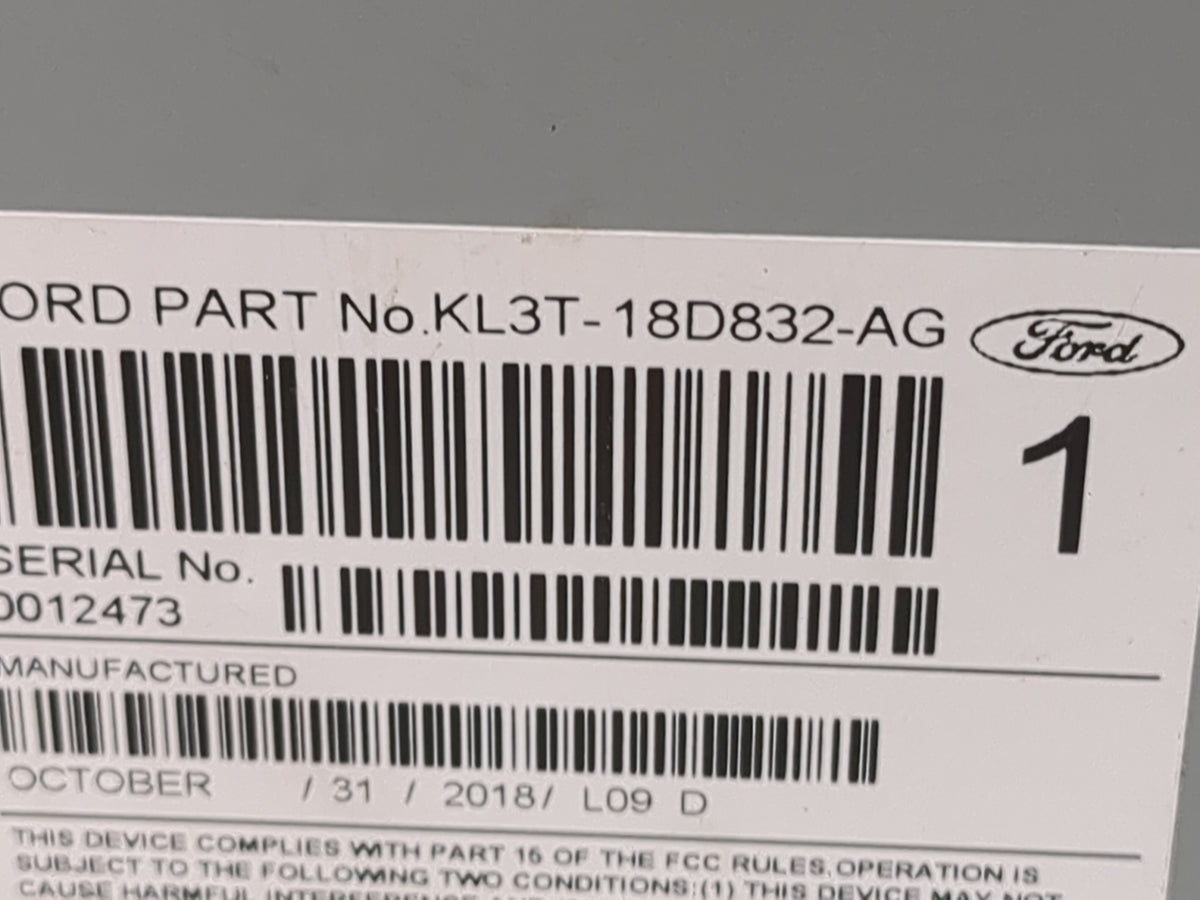 2019 Ford F150 Radio AM FM Cd Player Receiver Replacement P/N:KL3T-18D832-AG RU-9754P-A Fits Fits 2020 OEM Used Auto Parts -