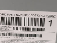 2019 Ford F150 Radio AM FM Cd Player Receiver Replacement P/N:KL3T-18D832-AG RU-9754P-A Fits Fits 2020 OEM Used Auto Parts -
