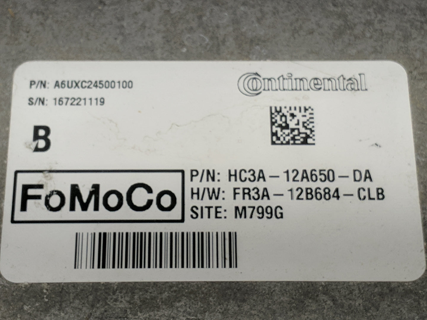 2019 Ford F250sd PCM Engine Control Computer ECU ECM PCU OEM P/N:HC3A-12A650-DA FR3A-12B684-CLB Fits Fits 2015 2016 2017 201