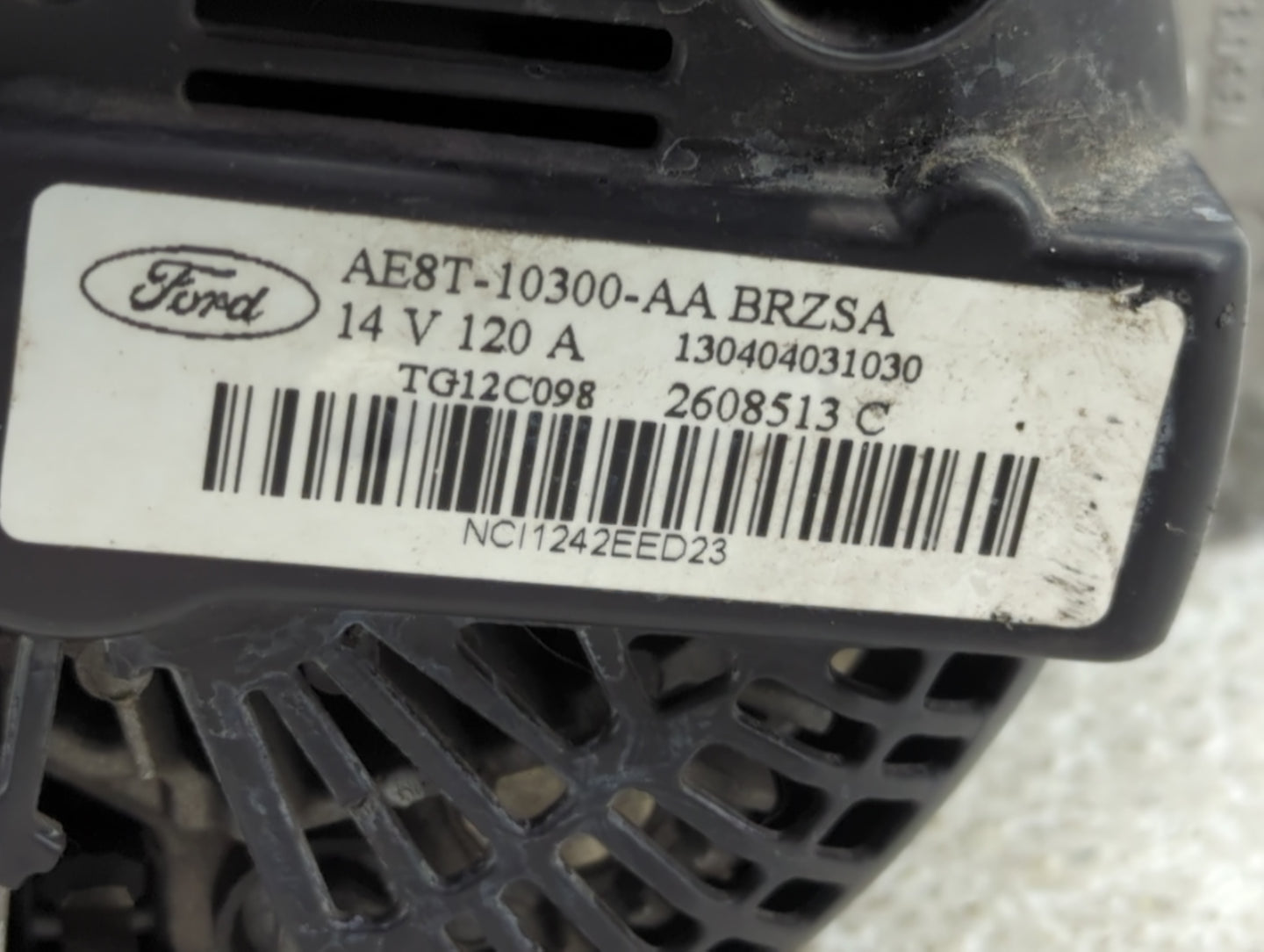 2014-2019 Ford Fiesta Alternator Replacement Generator Charging Assembly Engine OEM P/N:2608513C Fits OEM Used Auto Parts - 