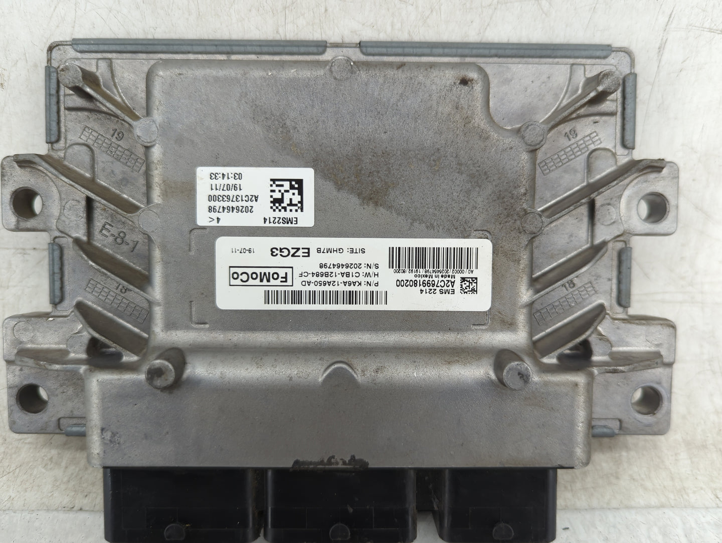 2019 Ford Fiesta PCM Engine Control Computer ECU ECM PCU OEM P/N:KA6A-12A650-AD Fits OEM Used Auto Parts - Oemusedautoparts1