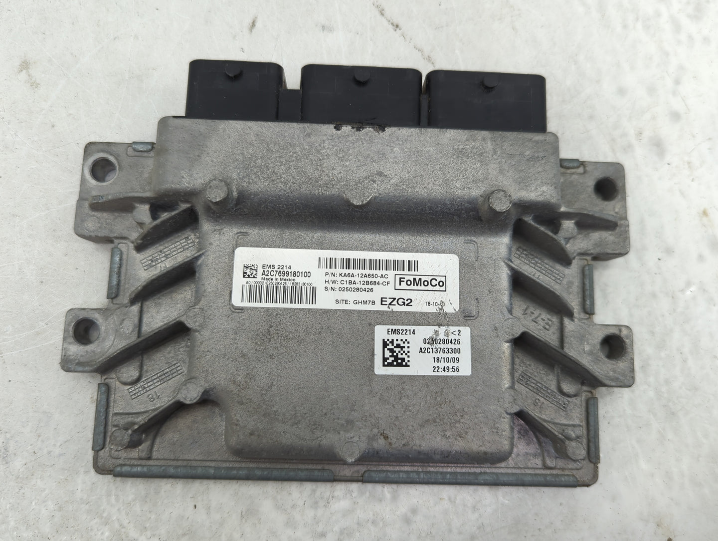 2019 Ford Fiesta PCM Engine Control Computer ECU ECM PCU OEM P/N:KA6A-12A650-AC C1BA-12B684-CF, A2C7699180100, A2C13763300 F