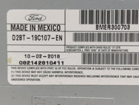 2018-2019 Ford Fiesta Radio AM FM Cd Player Receiver Replacement P/N:D2BT-19C107-EN BMER300703 Fits Fits 2018 2019 OEM Used 
