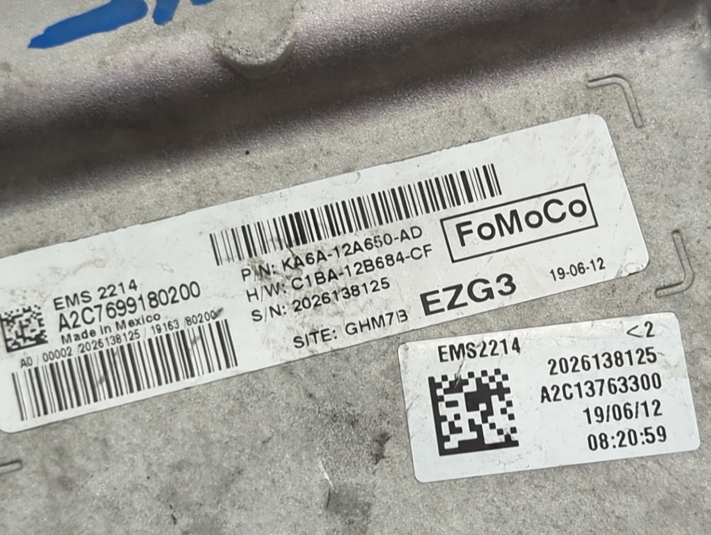 2019 Ford Fiesta PCM Engine Control Computer ECU ECM PCU OEM P/N:KA6A-12A650-AD C1BA-12B684-CF, A2C7699180200, A2C13763300 F