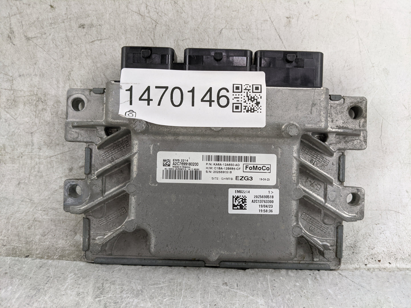 2019 Ford Fiesta PCM Engine Control Computer ECU ECM PCU OEM P/N:KA6A-12A650-AD C1BA-12B684-CF, A2C7699180200, A2C13763300 F