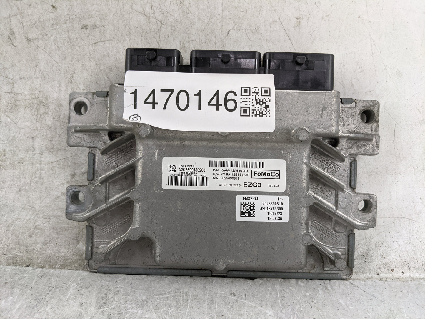 2019 Ford Fiesta PCM Engine Control Computer ECU ECM PCU OEM P/N:KA6A-12A650-AD C1BA-12B684-CF, A2C7699180200, A2C13763300 F