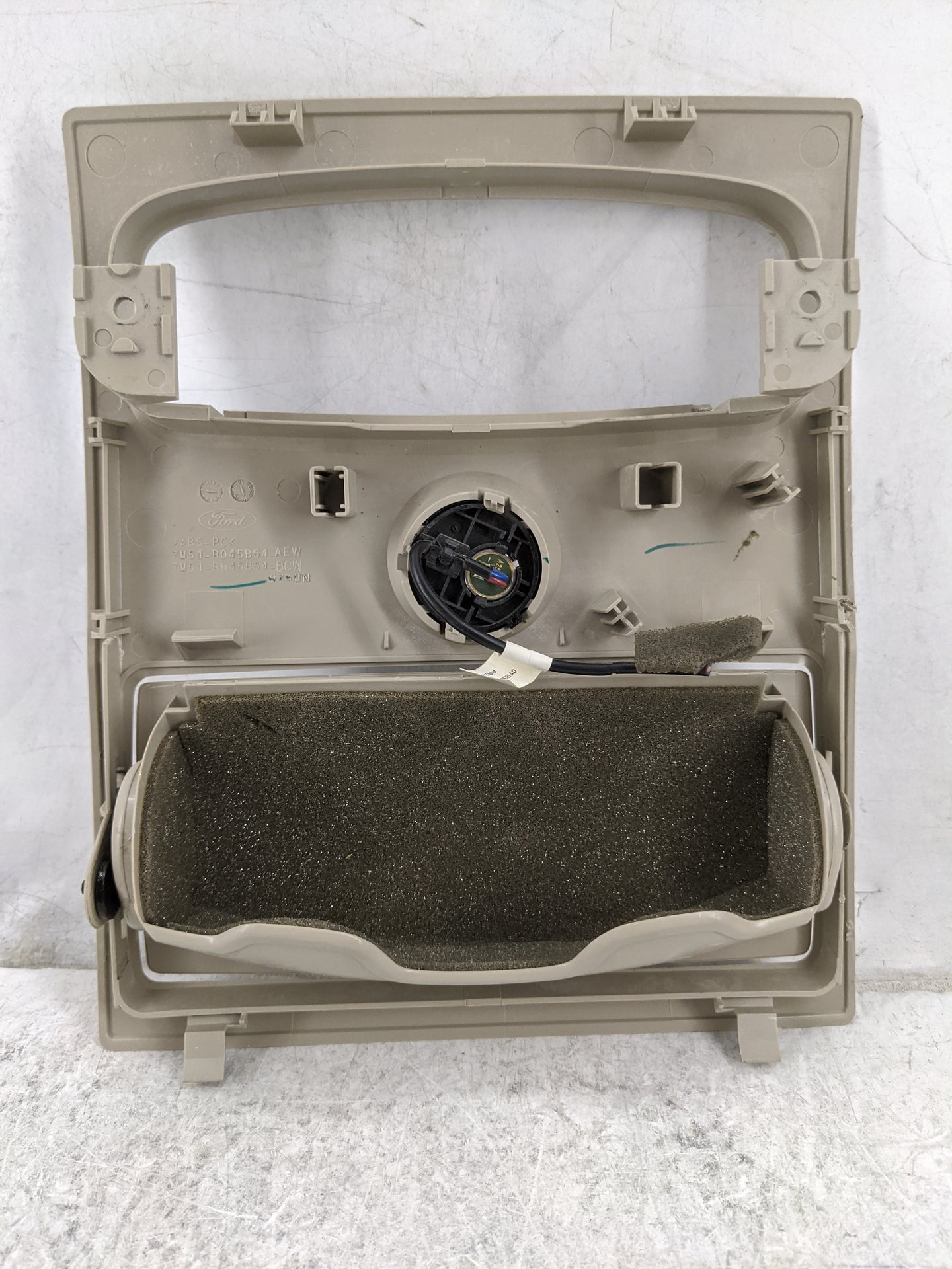 Ford Fiesta Overhead Roof Console Tan - Oemusedautoparts1.com