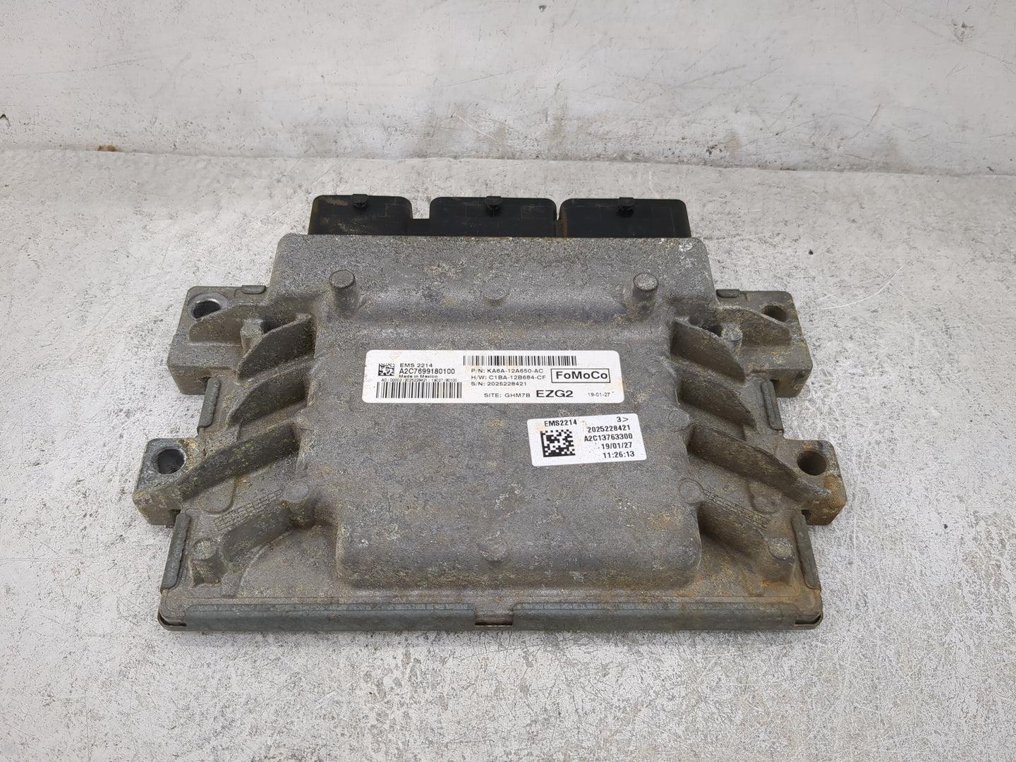 2019 Ford Fiesta PCM Engine Control Computer ECU ECM PCU OEM P/N:KA6A-12A650-AC C1BA-12B684-CF, A2C7699180100, EMS 2214 Fits