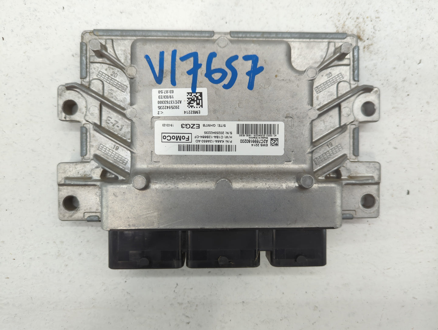 2019 Ford Fiesta PCM Engine Control Computer ECU ECM PCU OEM P/N:C1BA-12B684-CF KA6A-12A650-AD Fits OEM Used Auto Parts - Oe