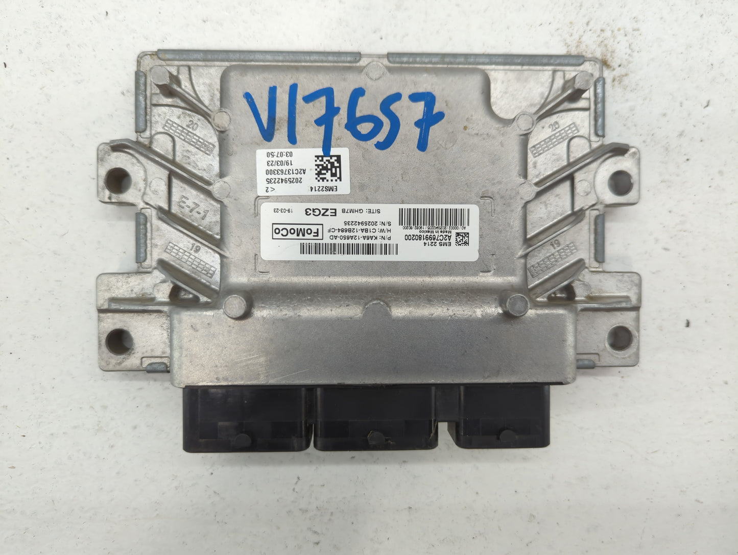 2019 Ford Fiesta PCM Engine Control Computer ECU ECM PCU OEM P/N:C1BA-12B684-CF KA6A-12A650-AD Fits OEM Used Auto Parts - Oe
