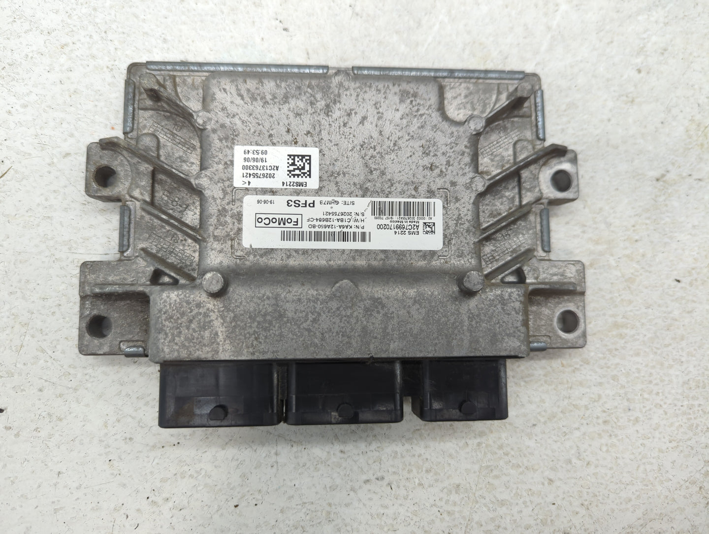 2019 Ford Fiesta PCM Engine Control Computer ECU ECM PCU OEM P/N:KA6A-12A650-AD KA6A-12A650-AC Fits OEM Used Auto Parts - Oe