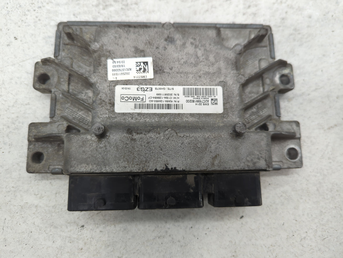 2019 Ford Fiesta PCM Engine Control Computer ECU ECM PCU OEM P/N:D2BA-12B684-BC KA6A-12A650-EC Fits OEM Used Auto Parts - Oe