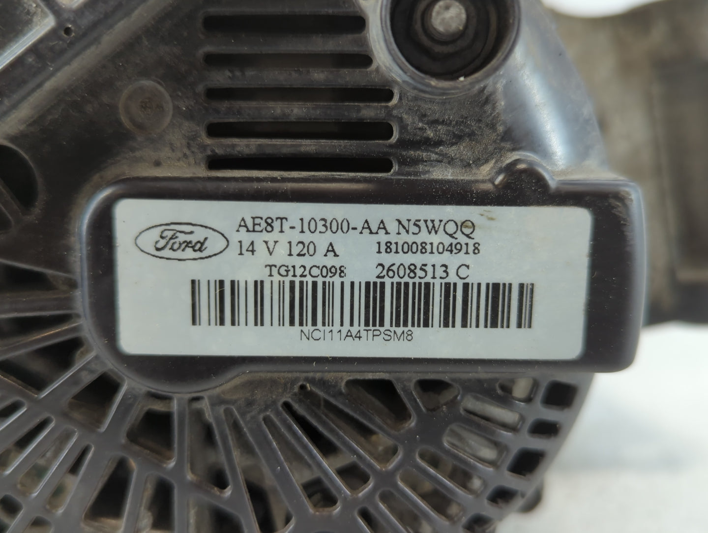 2011-2019 Ford Fiesta Alternator Replacement Generator Charging Assembly Engine OEM P/N:AE8T-10300-AA Fits OEM Used Auto Par