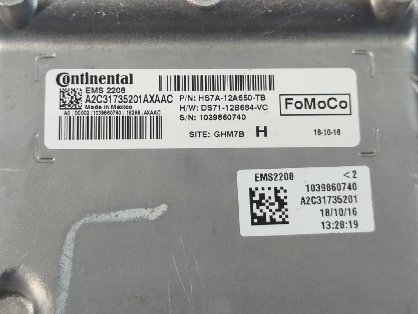 2017-2020 Ford Fusion PCM Engine Control Computer ECU ECM PCU OEM P/N:HS7A-12A650-TB Fits Fits 2016 2017 2018 2019 2020 OEM 