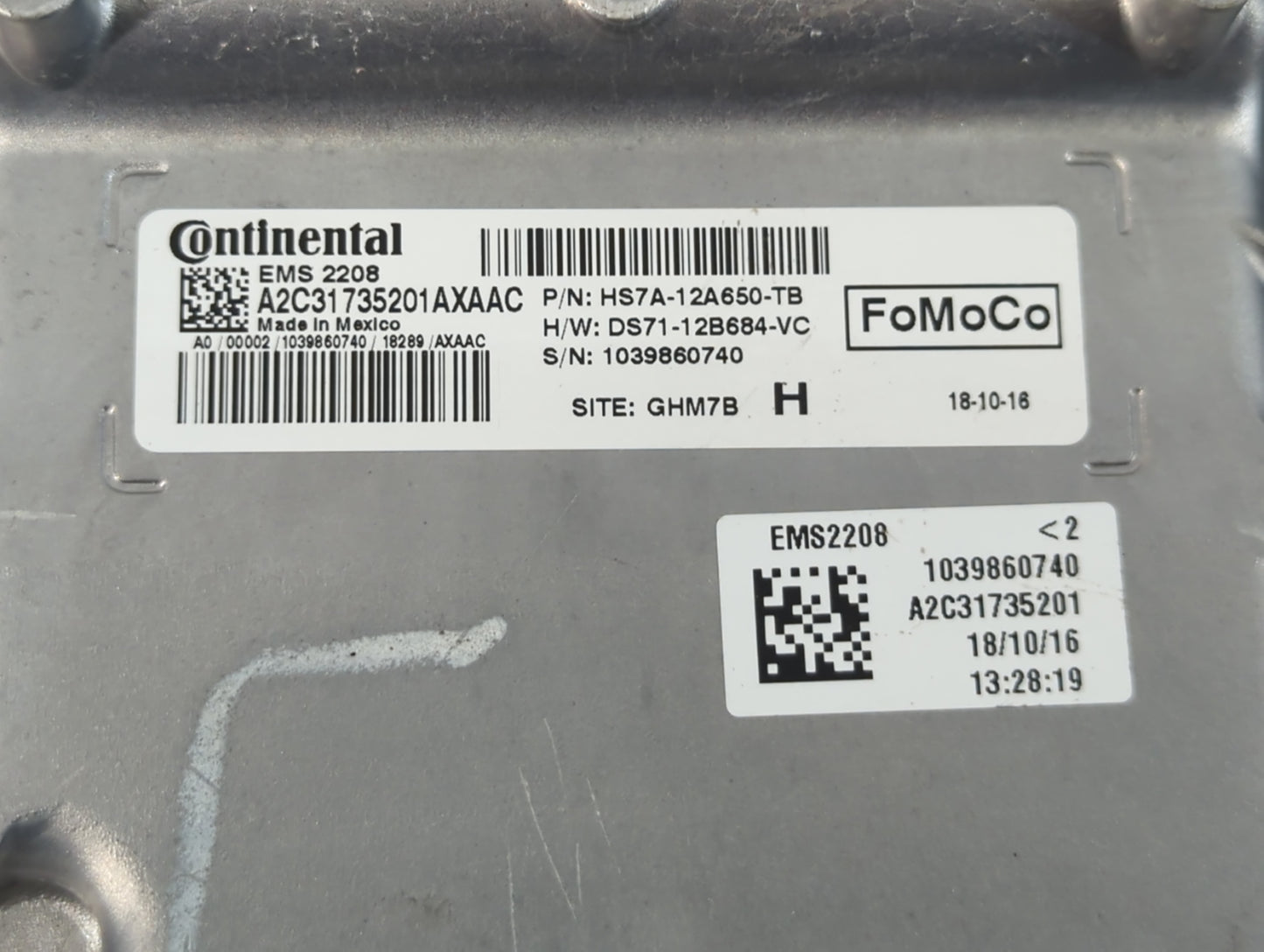 2017-2020 Ford Fusion PCM Engine Control Computer ECU ECM PCU OEM P/N:HS7A-12A650-TB Fits Fits 2016 2017 2018 2019 2020 OEM 