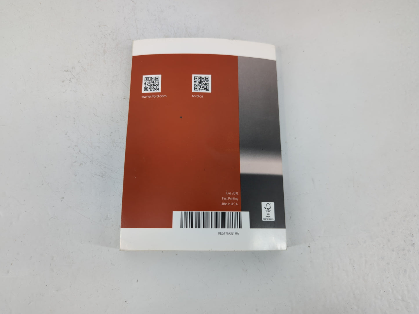 2019 Ford Fusion Owners Manual Book Guide P/N:KE5J 19A321 HA OEM Used Auto Parts - Oemusedautoparts1.com