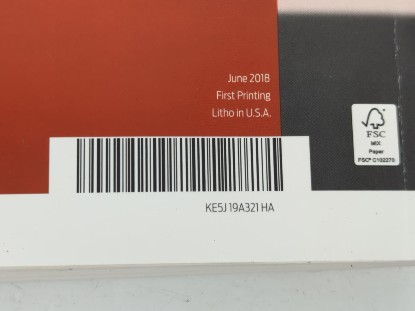 2019 Ford Fusion Owners Manual Book Guide P/N:KE5J 19A321 HA OEM Used Auto Parts - Oemusedautoparts1.com