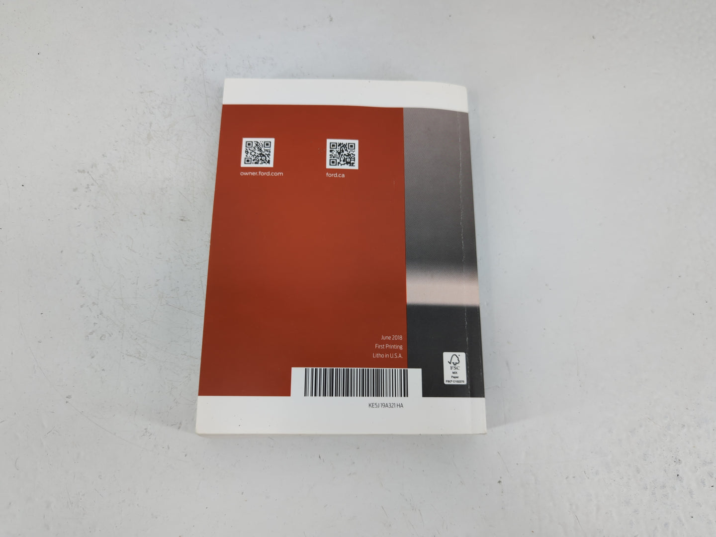 2019 Ford Fusion Owners Manual Book Guide P/N:KE5J 19A321 HA OEM Used Auto Parts - Oemusedautoparts1.com