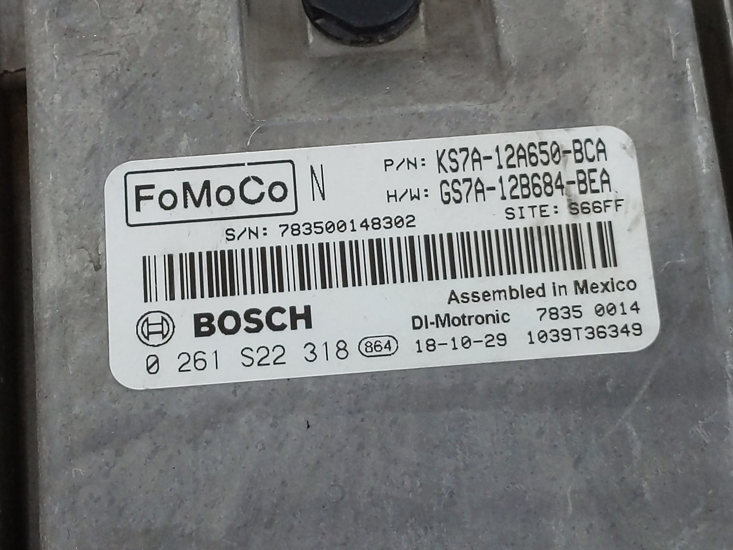 2017-2019 Ford Fusion PCM Engine Control Computer ECU ECM PCU OEM P/N:GS7A-12B684-BEA KS7A-12A650-BCA Fits Fits 2017 2018 20