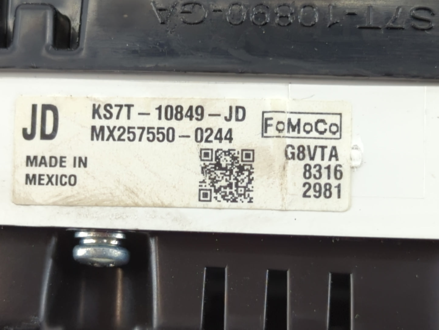 2019 Ford Fusion Instrument Cluster Speedometer Gauges P/N:KS7T-10849-JD Fits OEM Used Auto Parts - Oemusedautoparts1.com