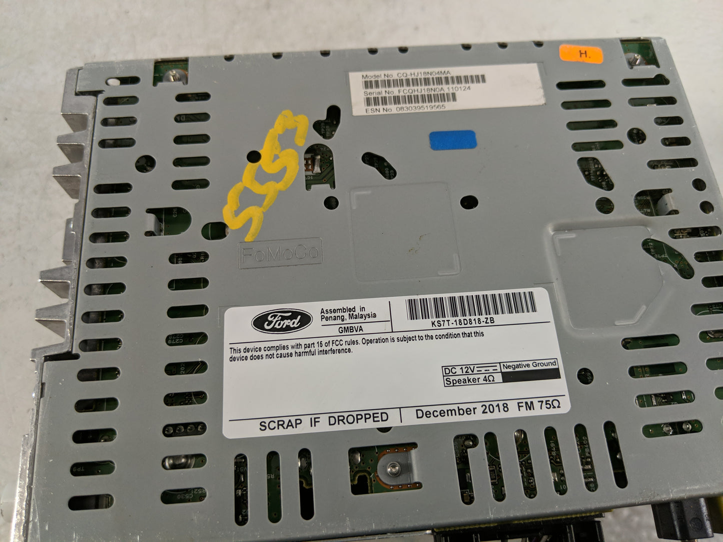 2016-2020 Ford Fusion Radio AM FM Cd Player Receiver Replacement P/N:KS7T-18D818-ZB Fits Fits 2016 2017 2018 2019 2020 OEM U
